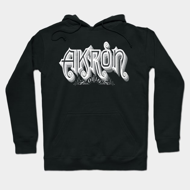 Vintage Akron, OH Hoodie by DonDota